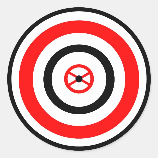 Farbenfrohe Shooting Targets Bright Runder Aufkleber (Vorderseite)