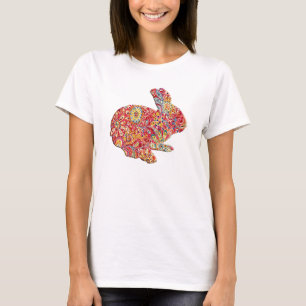 Farbenfrohe Silhouette Florenz Ostern Sonniges Shi T-Shirt