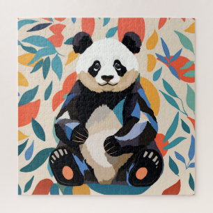 Farbenfrohe Sitting Panda Bären Matisse Inspiriert