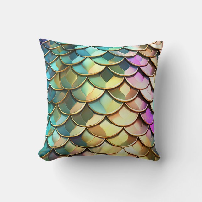 Farbenfrohe Skala und Glitzer reversible Kissen (Vorderseite)