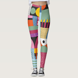Farbenfrohe Skandinavier: fröhliches Muster Mix. Leggings