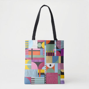Farbenfrohe Skandinavier: fröhliches Muster Mix. Tasche