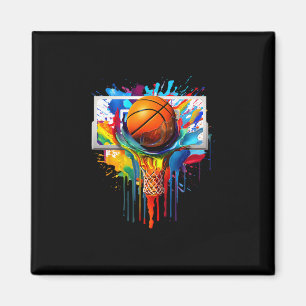 Farbenfrohe Skelett-Tie-Dye-Farbspritzer-Reifen-Ne Magnet