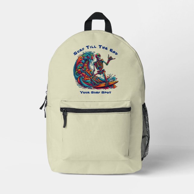 Farbenfrohe Skelettwanderung Bedruckter Rucksack (Vorderseite)