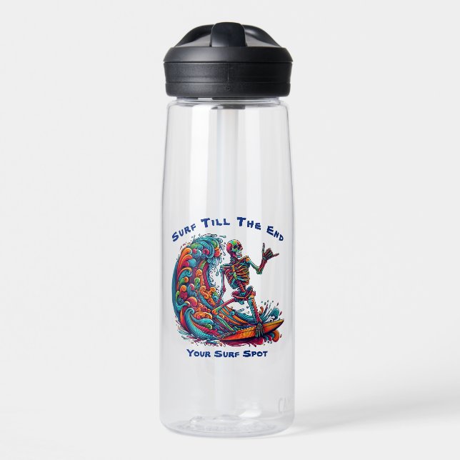 Farbenfrohe Skelettwanderung Trinkflasche (Vorne)
