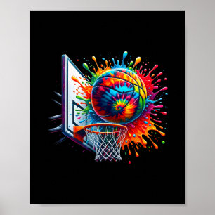 Farbenfrohe Sketll Tie Dye Farbspritzer Sketll Rei Poster