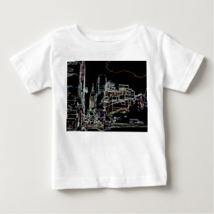 Farbenfrohe Skyline in Manhattan Baby T-shirt