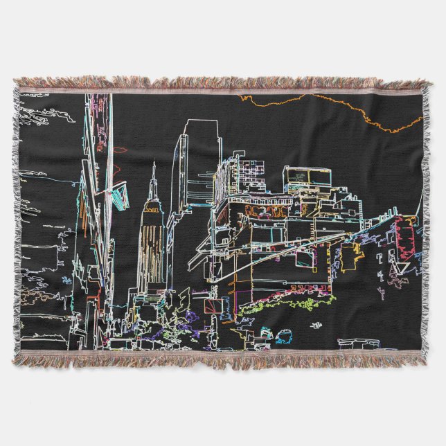 Farbenfrohe Skyline in Manhattan Decke (Vorderseite)