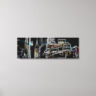 Farbenfrohe Skyline in Manhattan Leinwanddruck
