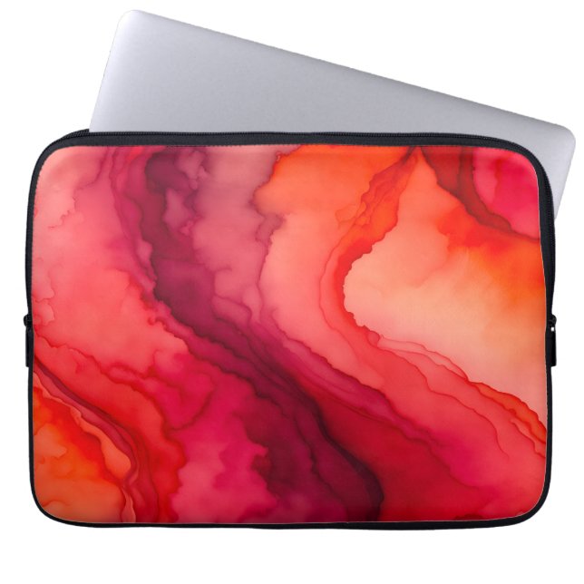 Farbenfrohe Smoke Art Laptop Case (Vorderseite)