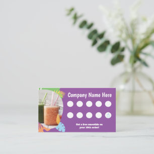 Farbenfrohe Smoothies Store Juice Bar Loyalty Card Treuekarte