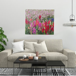 Farbenfrohe Snapdragon Garden Wandteppich