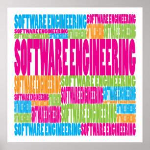 Farbenfrohe Software Engineering Poster