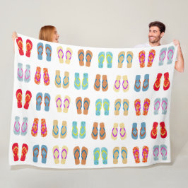 Farbenfrohe Sommer Beach Flip Flops Beach Blanket Fleecedecke