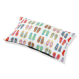 Farbenfrohe Sommer Beach Thema Flip Flops Haustierbett