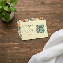 Farbenfrohe Sommer-Blume QR-Code, Hochzeitsszenari