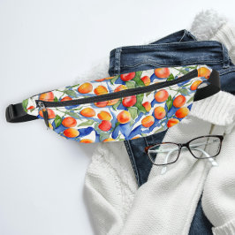 Farbenfrohe SommerAprikosen Obst Wasserfarben Must Bauchtasche