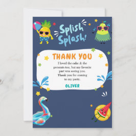 Farbenfrohe Sommerbecken Geburtstag Vielen Dank Ka Dankeskarte