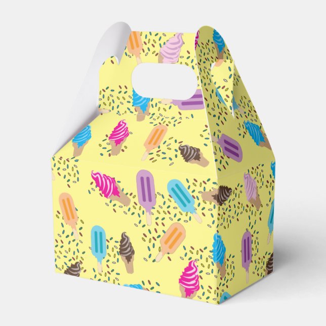 Farbenfrohe Sommereis Creme Ice Pops Muster Geschenkschachtel (Vorderseite)