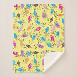 Farbenfrohe Sommereis Creme Ice Pops Muster Sherpadecke