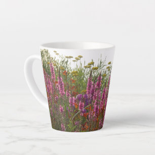 Farbenfrohe Sommerferien Blume Latte Tasse