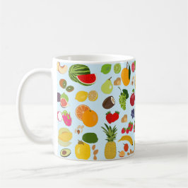 Farbenfrohe Sommerfruchtmuster Kaffeetasse