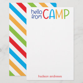 Farbenfrohe Sommerlager Personalisiert Stationieru Briefpapier