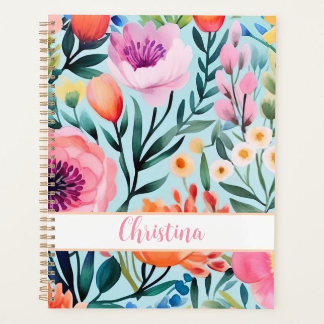 farbenfrohe sommerliche Blume mit Namen Planer (Vorderseite)