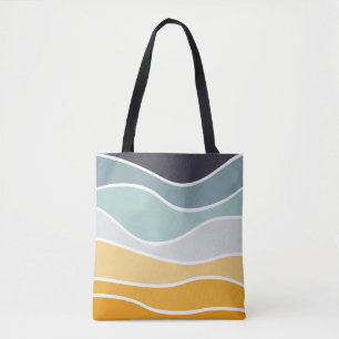 Farbenfrohe sommerliche Retrowellen Tasche