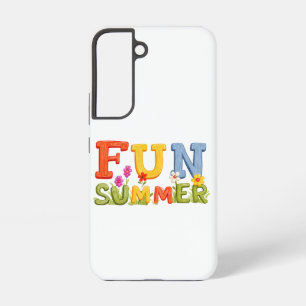 Farbenfrohe Sommertexte mit Blume Samsung Galaxy Hülle