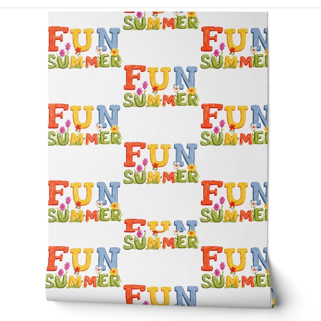Farbenfrohe Sommertexte mit Blume Tapete (Abrollen)