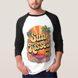 Farbenfrohe Sommervibes Palm Tree Artwork für T-Sh T-Shirt