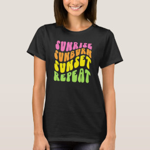 Farbenfrohe Sonnenaufgang Sonnenuntergang Wiederho T-Shirt