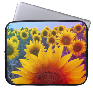 Farbenfrohe Sonnenblume Land Botanisch Laptopschutzhülle