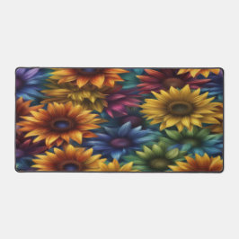 Farbenfrohe Sonnenblumen - Schreibtischunterlage