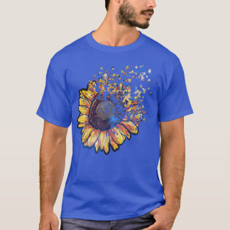 Farbenfrohe Sonnenblumenblätter blühen Sonnenblume T-Shirt