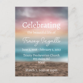 Farbenfrohe Sonnenuntergang Beerdigung Postkarte