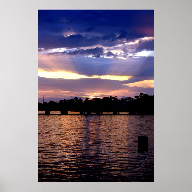Farbenfrohe Sonnenuntergänge am Lago Maggiore Poster (Vorne)