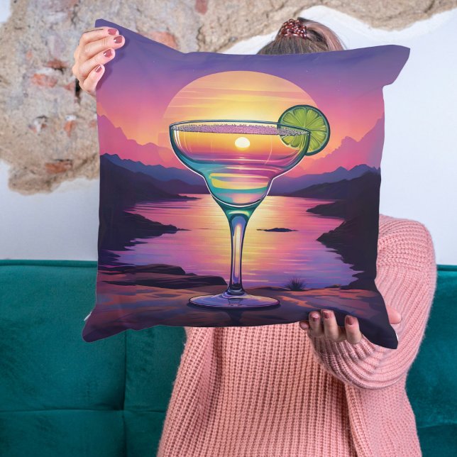 Farbenfrohe Sonnenuntergänge Margarita Pillow Kissen (Von Creator hochgeladen)