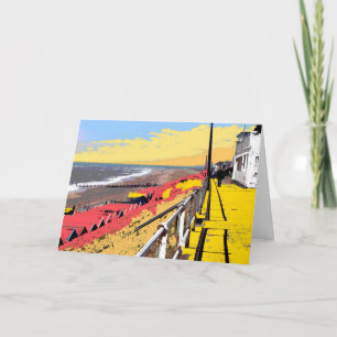 Farbenfrohe Southwold-Promenade Karte