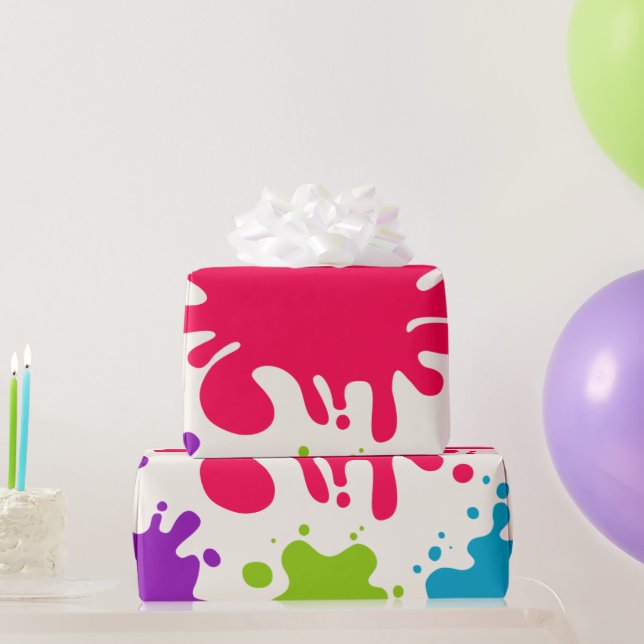 Farbenfrohe Spat Geschenkpapier (Partygeschenke)