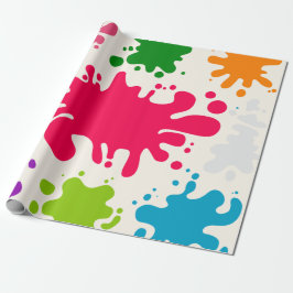 Farbenfrohe Spat Geschenkpapier