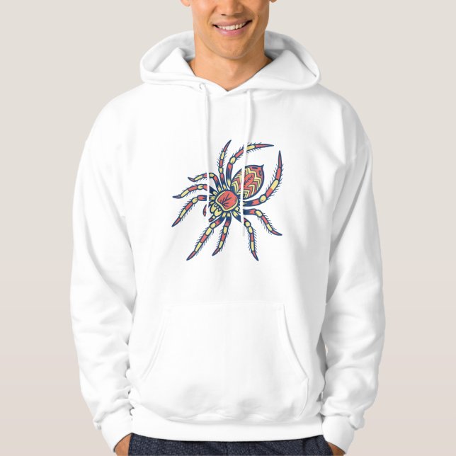 Farbenfrohe Spider Hoodie (Vorderseite)