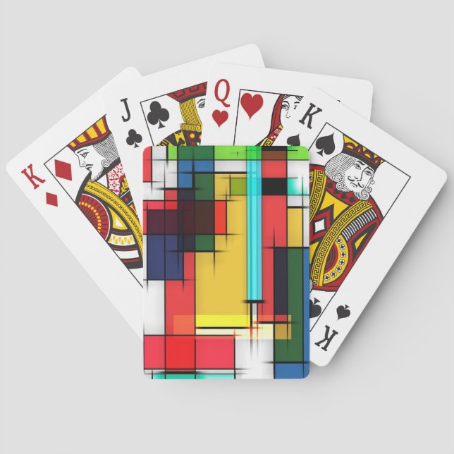 Farbenfrohe Spielkarten Moderne Farben (Rückseite)