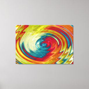 Farbenfrohe Spirale Abstrakte Kunst Leinwanddruck