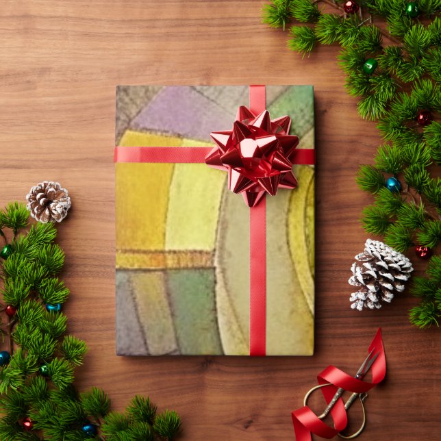 Farbenfrohe Spirale - Abstrakte Pasta Kunst Geschenkpapier (Feiertagsgeschenk)
