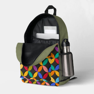 Farbenfrohe Spiralen Bedruckter Rucksack