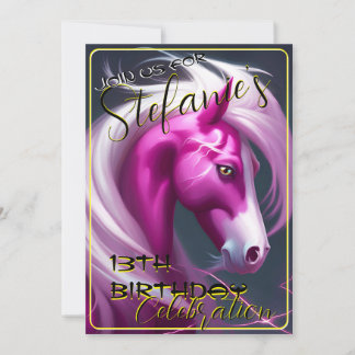 Farbenfrohe Spirit Pony 57 Geburtstagseinladung Einladung