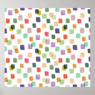 Farbenfrohe Splash: Abstrakter nahtloser Hintergru Poster
