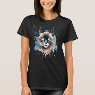 Farbenfrohe Splash Art Schneeschuhwanderung T-Shirt